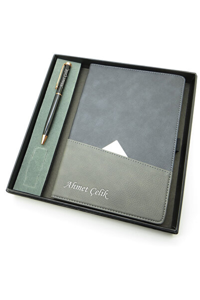 Signator ® Codex | N183 Kişiye Özel Defterli Set - İsme Özel Siyah Kalem + İs...