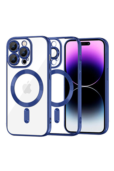 Techsuit Husa premium iPhone 14 Pro Max Luxury Crystal MagSafe, albastru