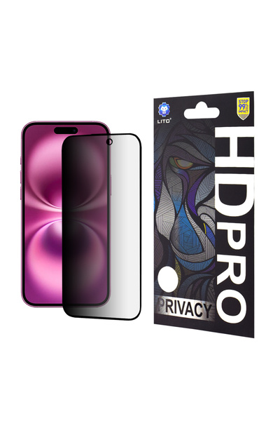 Lito Folie sticla iPhone 16 Plus HD Pro Privacy, negru