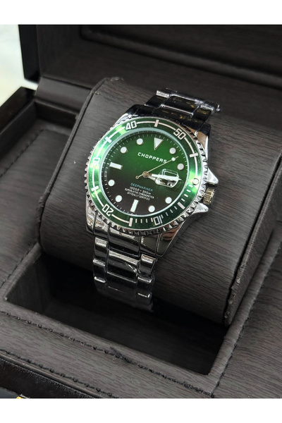 Choppers Men's Wristwatch with Calendar Steel Case in Gift Box