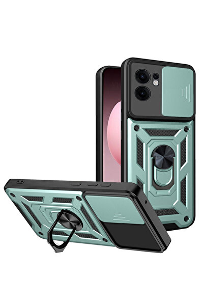 Techsuit Husa Oppo Reno13 F 4G protectie camera CamShield Series, verde
