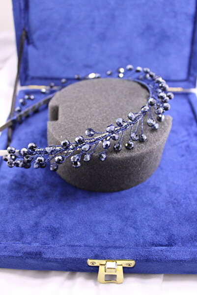 Tugiba Kristal Taşlı Gelin Tacı | Işıltılı Saç Aksesuarı ( Kına, Nikah, Söz, ...