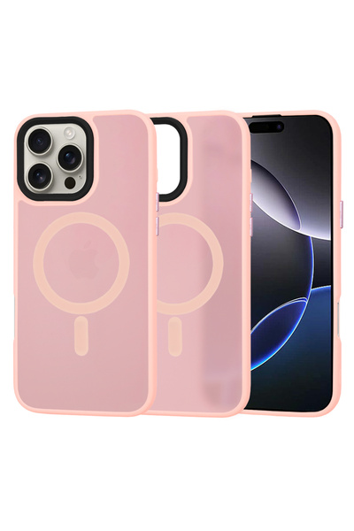 Techsuit Husa iPhone 16 Pro Max HaloFrost MagSafe Series, roz