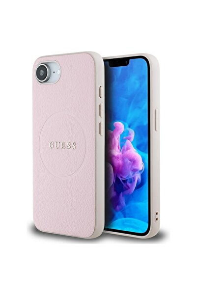 Guess Δαχτυλίδι Husa iPhone 16e με κόκκους από χρυσό MagSafe, ροζ, GUHMPSE4PG...