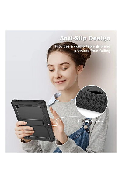 Techsuit [Pachet 360°] Husa + folie sticla Samsung Galaxy Tab A8 10.5 (2021) Rugged TabShell, negru