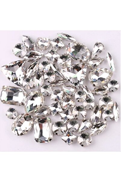 Maruben Set Cristale de Cusut Sticla (50 bucati/ set)