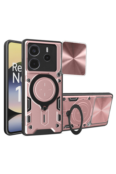 Techsuit Husa Xiaomi Redmi Note 14 4G (Standard) CamGuard Pro, roz auriu