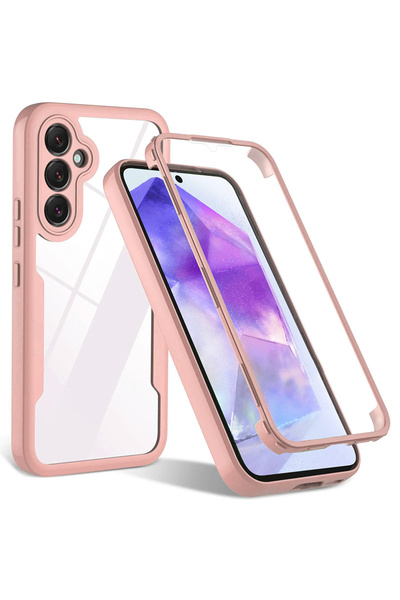 Techsuit Husa 360° Samsung Galaxy S24 FE ColorVerse, roz