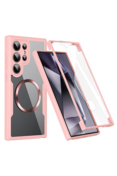 Techsuit Husa 360° Samsung Galaxy S24 Ultra ColorVerse MagSafe, roz