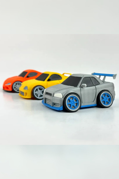 Genç 3D Karikatür Nissan Skyline R34 GTR Model | Koleksiyonluk Dekoratif Maket | 3D Tasarım