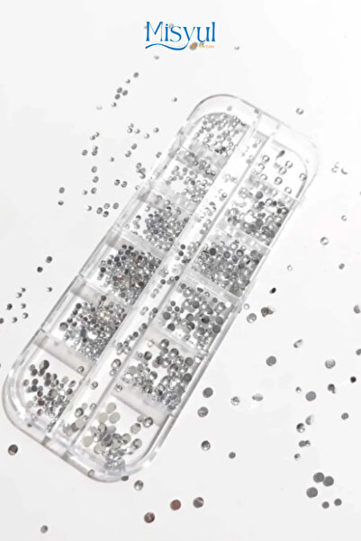 Misyul Tırnak Süsleme Taş Seti, Nail Art Tırnak Süsleme Taşı Silver