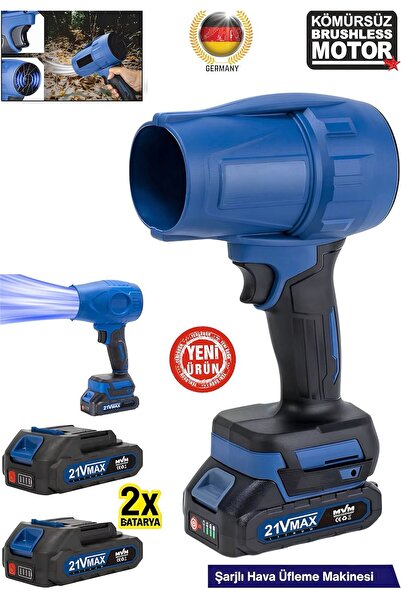 SCHUTZENGER NEW Motor Jet Şarjlı Turbo Hava Üfleyici Fan Yaprak Toz Üfleme Ar...