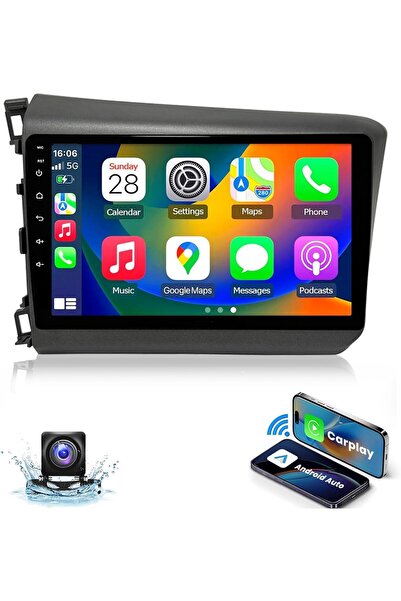 SHEZA STAR ستيريو سيارة أندرويد لهوندا سيفيك 2012-2015 6+128 جيجابايت كاميرا AHD