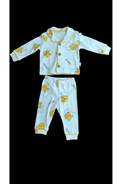 MİLAYS LİFE HOME COLLECTİON 6 Months to 2 Years Old Baby Pajama Set with Buttons, Soft Textured