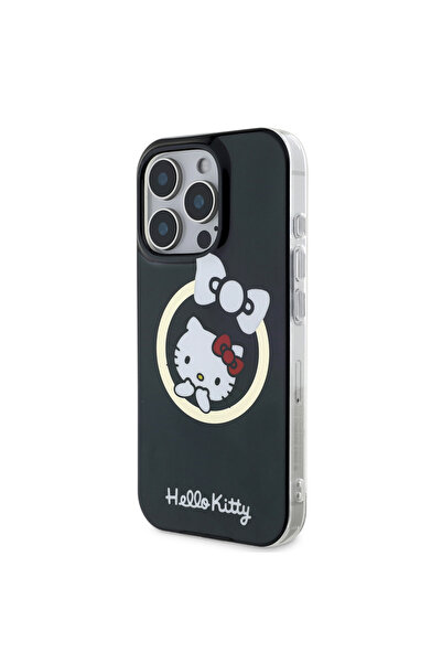 Hello Kitty Husa Hello Kitty iPhone 16 Pro Max Hardcase IML Fun Bow MagSafe, negru, HKHMP16XHFLBK