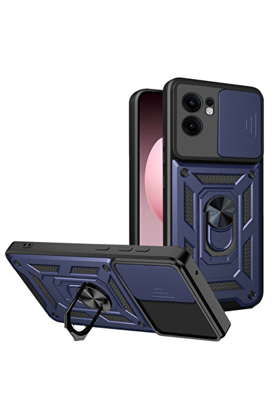 Techsuit Husa Oppo Reno13 F 4G protectie camera CamShield Series, albastru