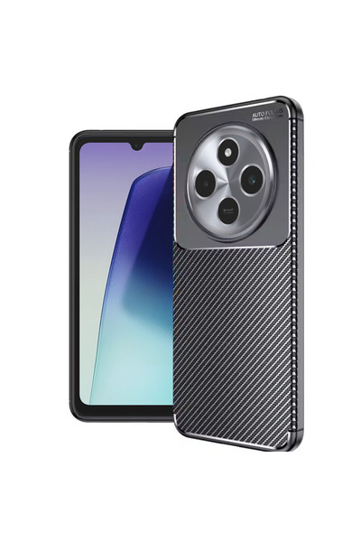 Techsuit Θήκη Xiaomi Redmi 14C από ανθρακονήματα, μαύρη