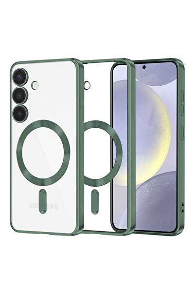 Techsuit Husa premium Samsung Galaxy S24 Plus Luxury Crystal MagSafe, verde i...