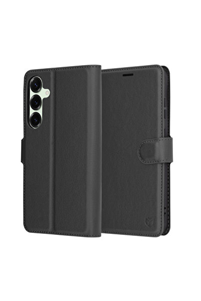 Techsuit Husa Samsung Galaxy S25 Plus Leather Folio, negru