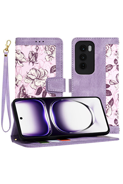 Techsuit Husa personalizata fete Oppo Reno12 FlipCraft, mov