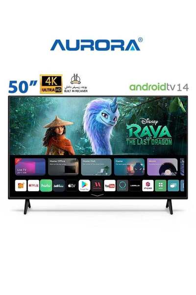 Aurora 50-inch TV - HDR - Android 14 - LED TV - Built-in Receiver with dual remote control - AR-50LP