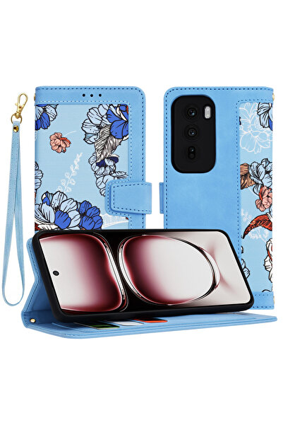 Techsuit Husa personalizata fete Oppo Reno12 Pro FlipCraft, bleu