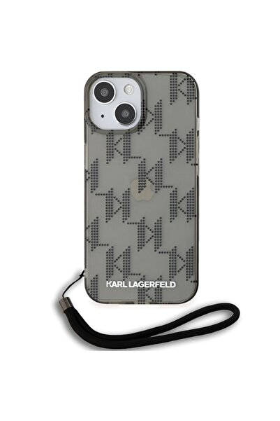 Karl Lagerfeld Husa iPhone 15 Karl Lagerfeld IML Luxury, Mono KL Pattern&Cord...