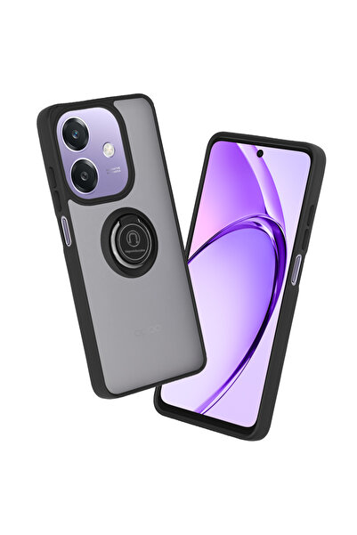 Techsuit Husa Oppo A40 4G Glinth cu inel suport stand magnetic, negru