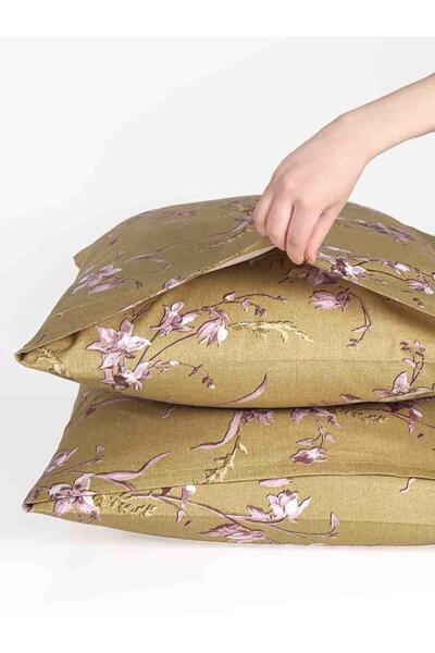 Karna Home Μαξιλαροθήκες 2 τεμαχίων σατέν με κομψή εκτύπωση