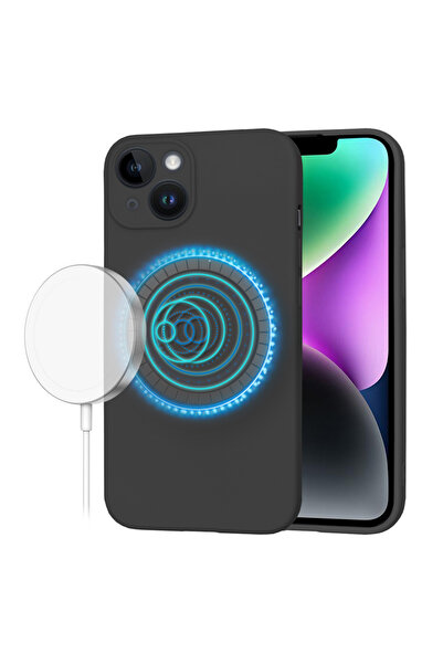 Techsuit Husa silicon iPhone 14 SoftFlex MagSafe, negru