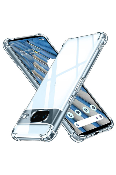 Techsuit Husa Google Pixel 8a удароустойчив прозрачен силикон, прозрачен