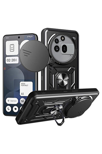 Techsuit Husa Nothing Phone (3a) Pro protectie camera CamShield Series, negru