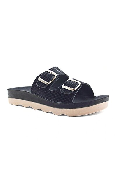 Ayder Kadın Çift Tokalı Ortopedik Comfort Terlik