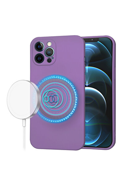 Techsuit Husa silicon iPhone 12 Pro Max SoftFlex MagSafe, mov