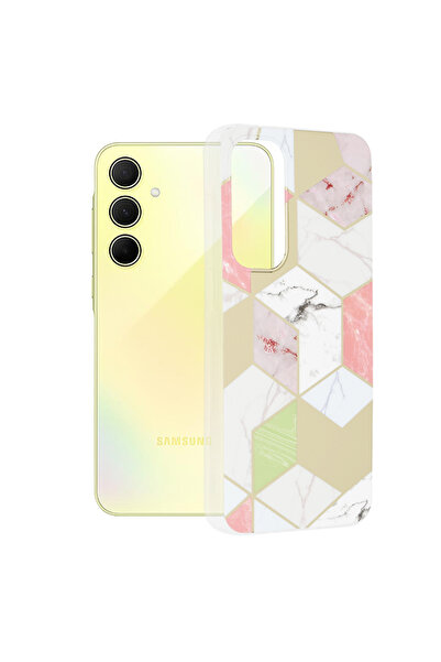 Techsuit Husa Samsung Galaxy A35 5G Marble, Purple Hex