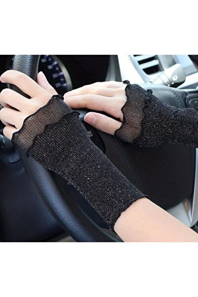 Dgt Luxury Dekoratif, İnce File, Parmaksız Eldiven, Dövme Saklama