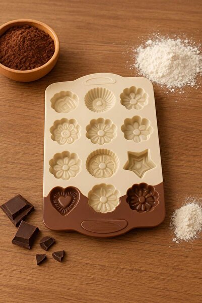 sui home 12 قطعة من قوالب الكيك والشوكولاتة والبسكويت ذات النمط المختلط