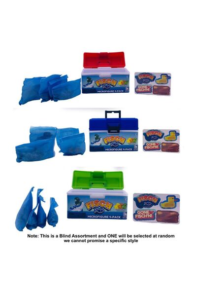 Phat Mojo مجموعة من 4 شخصيات صغيرة قابلة للتجميع من فيش FP5901 للأطفال والمعجبين