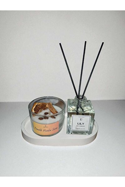 COCOS CANDLES Dekoratif 3’lü Hediye Seti | Soya Mum (Portakal, Kahve, Tarçın)...