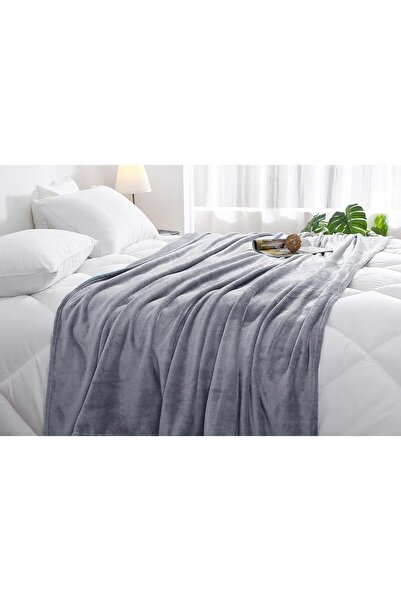 007 SKY-TOUCH Queen Fleece Blanket, Ultra-Soft Lightweight 270 GSM Microfiber (Gray, 230x200 cm)