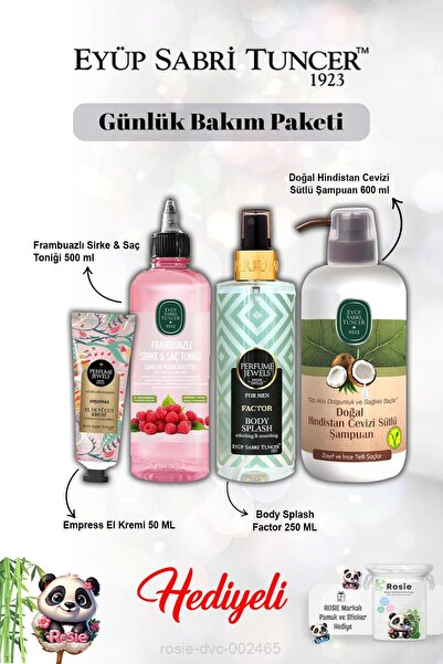 Eyüp Sabri Tuncer Frambuaz Tonik, Krem The Empress, Hindistan Cevizli Şampuan...