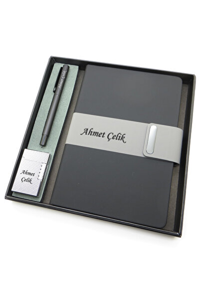 Signator ® Codex | N228 Kişiye Özel Defterli Set - İsme Özel Siyah Kalem + İs...