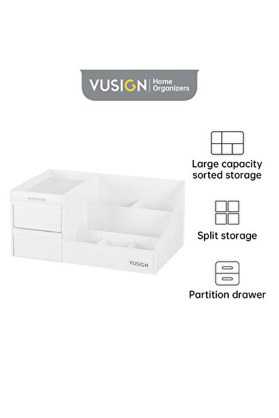 Deli VuSign Cosmetic storage box #28.5*17.5*12.5cm #WHITE, Organizer
