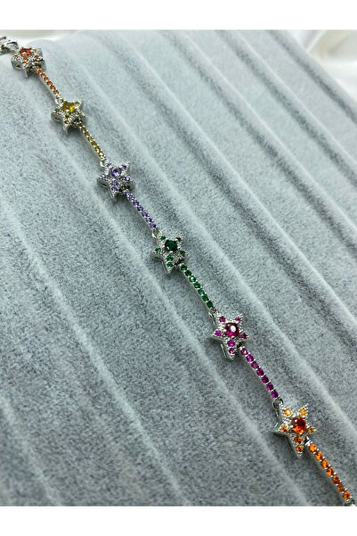 Kaan Accessoire سوار من الفولاذ مزين بحجر الزركون على شكل نجمة من Xuping