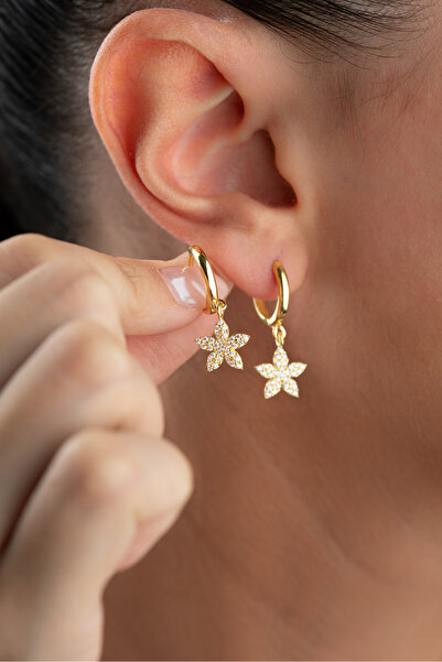 Silvano Jewelry 925 Ayar Gümüş Lotus Küpe