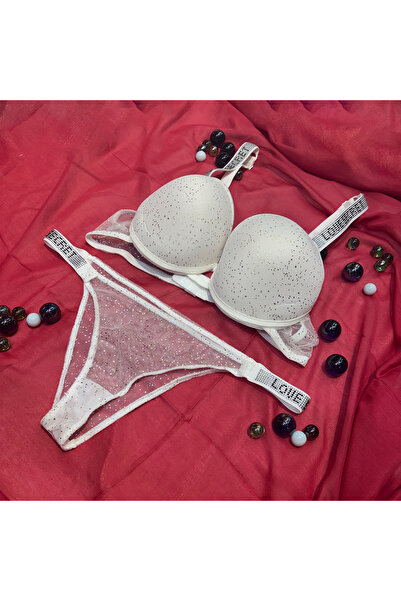 NOTTO Love Secret Simli Taşlı Destekli Sütyen Takım