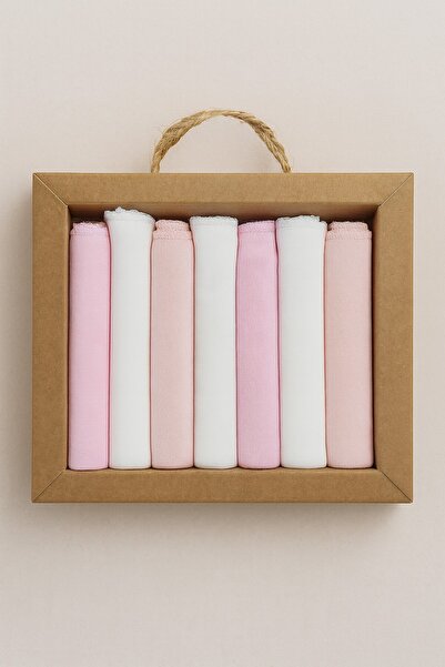 dinamik çocuk Baby Girl Boy 7-Pack Mouth Wipes 100% Cotton Newborn Baby Wipes 20Cmx20Cm Gift in Craft Box