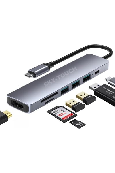 SKY TOUCH SKY-TOUCH 7 in 1 USB C Hub Multiport Type-C Adapter