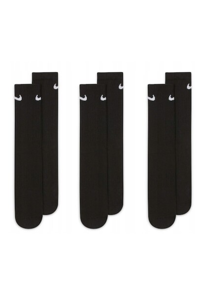 Nike Чорапи с възглавнички, памук, черни, 42-46, комплект от 3 чифта