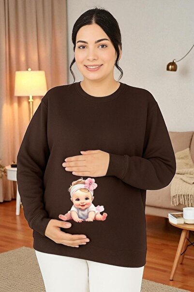 E-ROMA SWEATSHIRT DE MATERNITATE IMPRIMAT